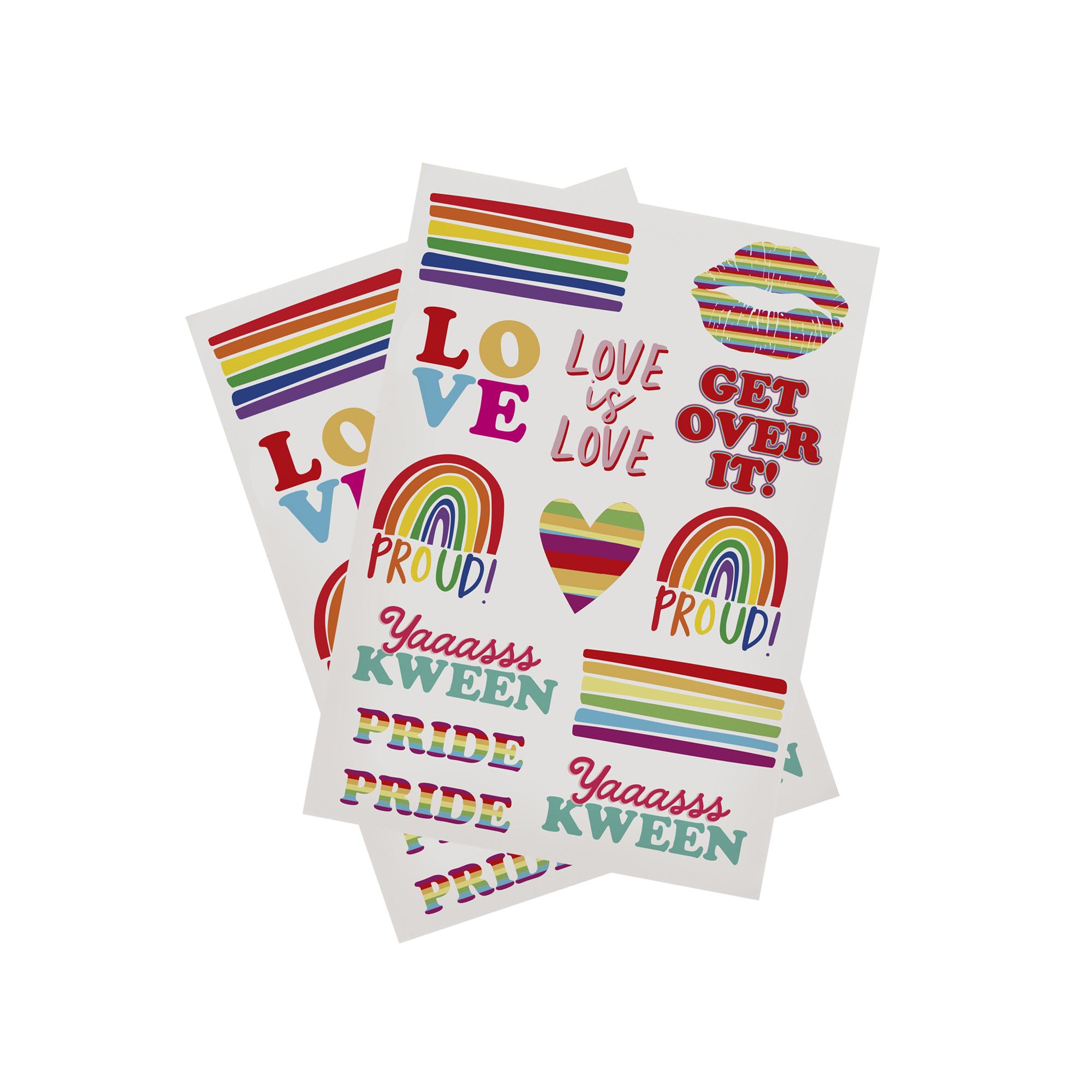 Pride Temporary Tattoos - 2 Sheets