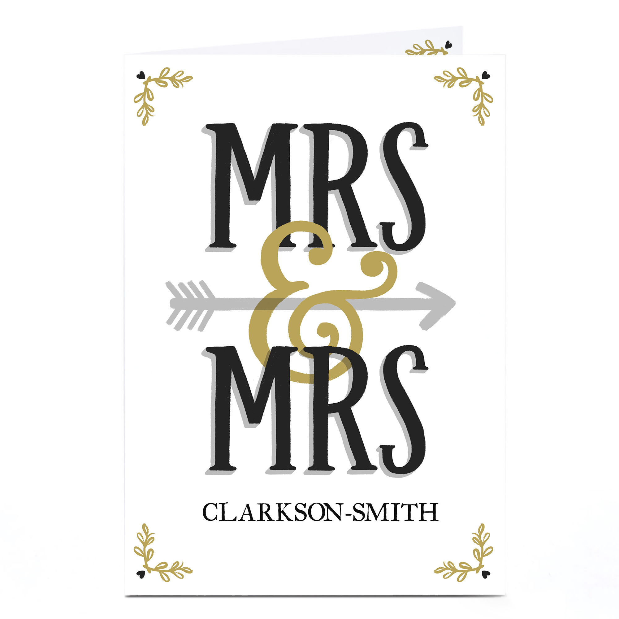 Personalised Wedding Card - Mrs & Mrs