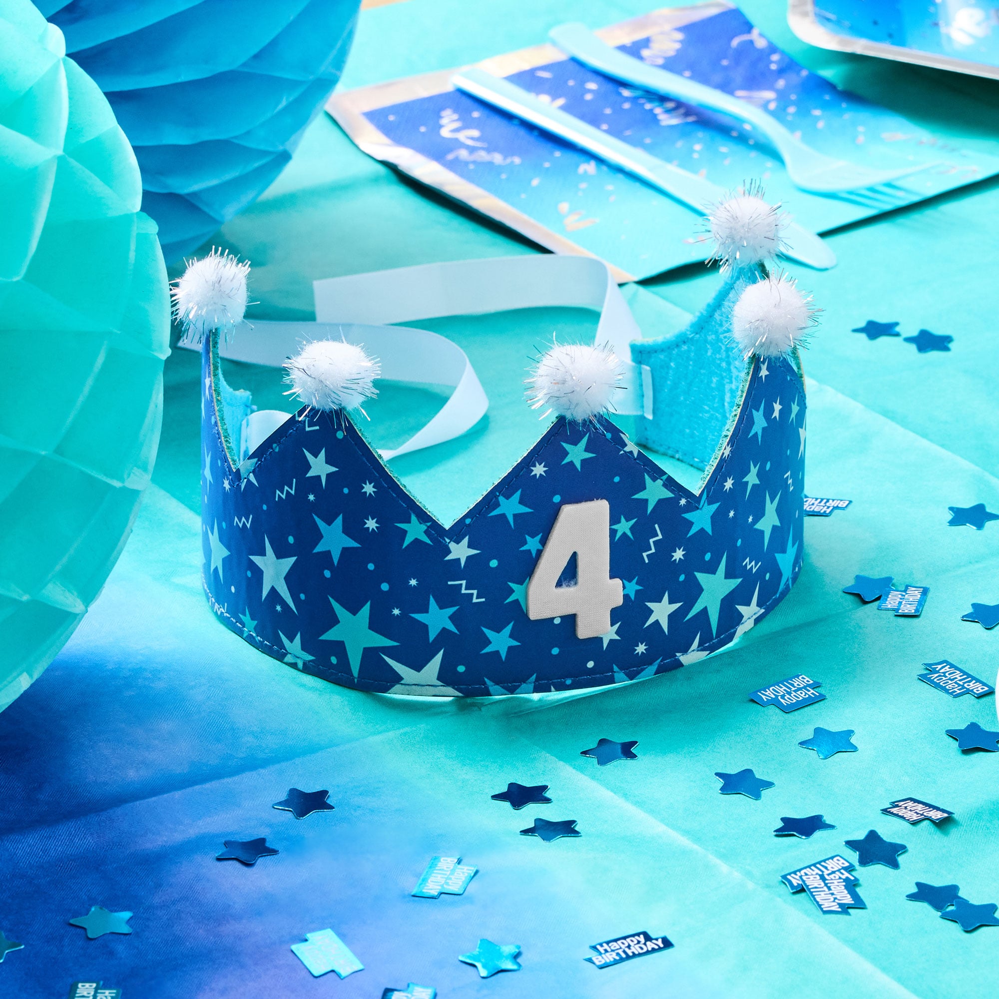 Blue Personalised Age Crown