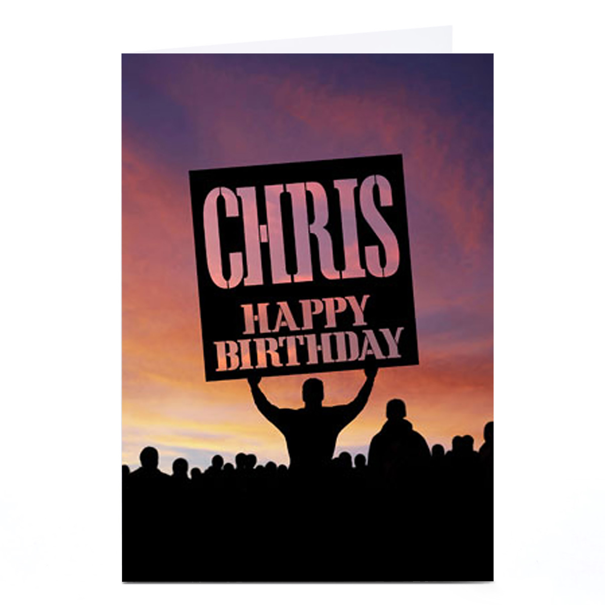 Personalised Card - Any Message Silhouette