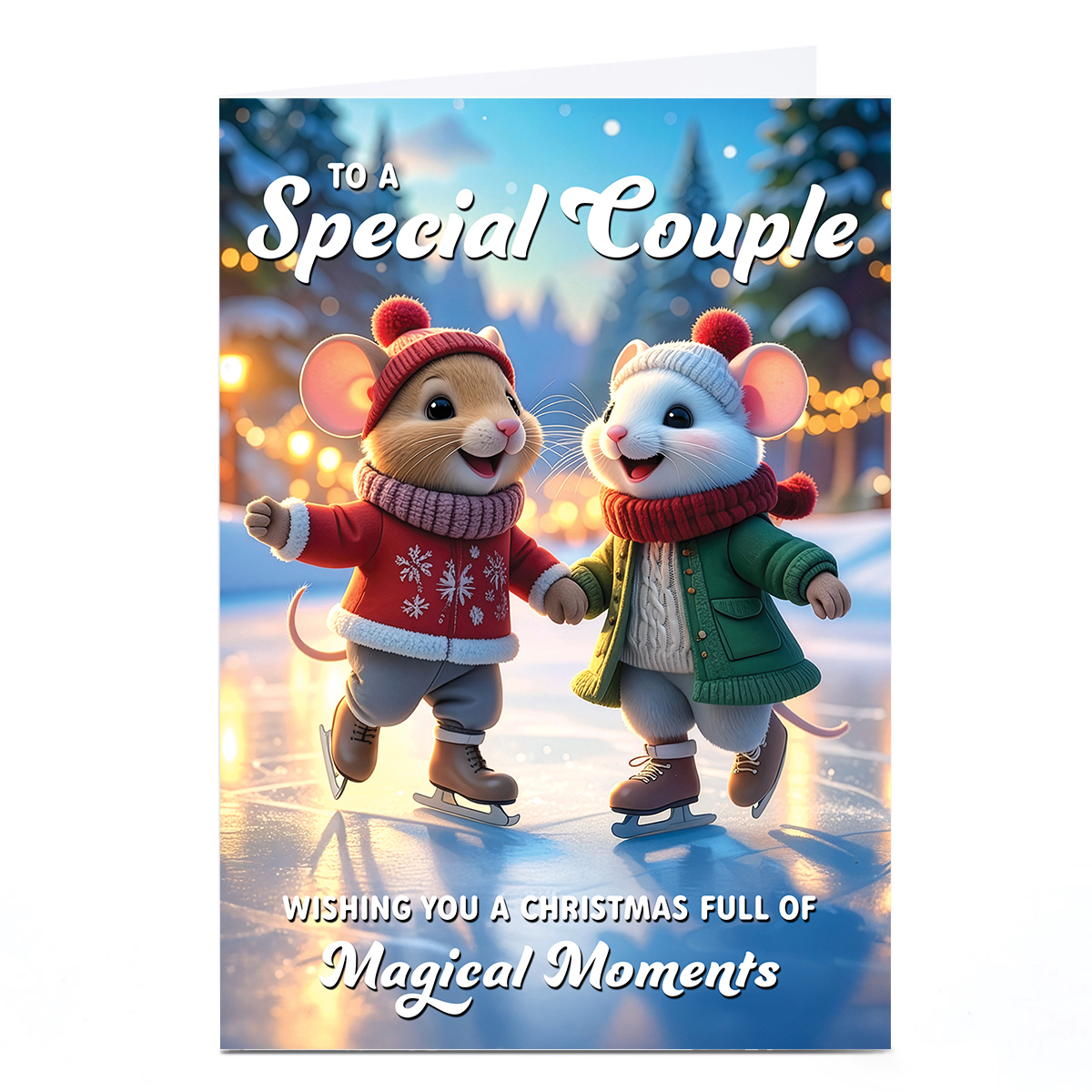 Zoo-per Duper Christmas Card - Mice Ice Skating