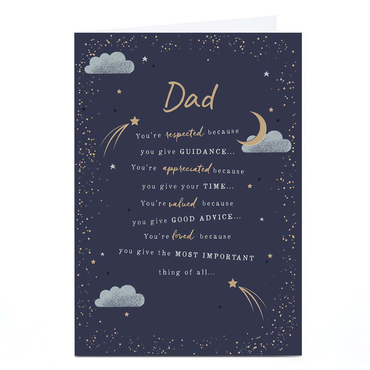 Personalised Father's Day Card - Because, Dad