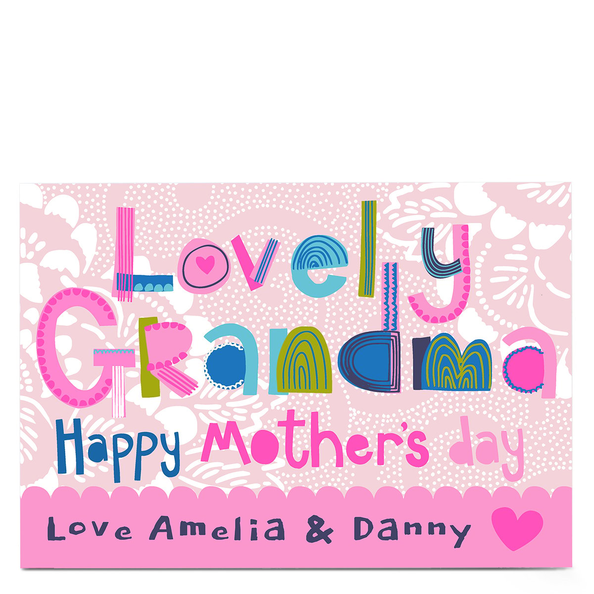 Personalised Bev Hopwood Mother's Day Card - Lovely Grandma