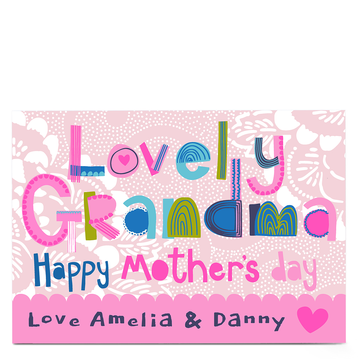 Personalised Bev Hopwood Mother's Day Card - Lovely Grandma