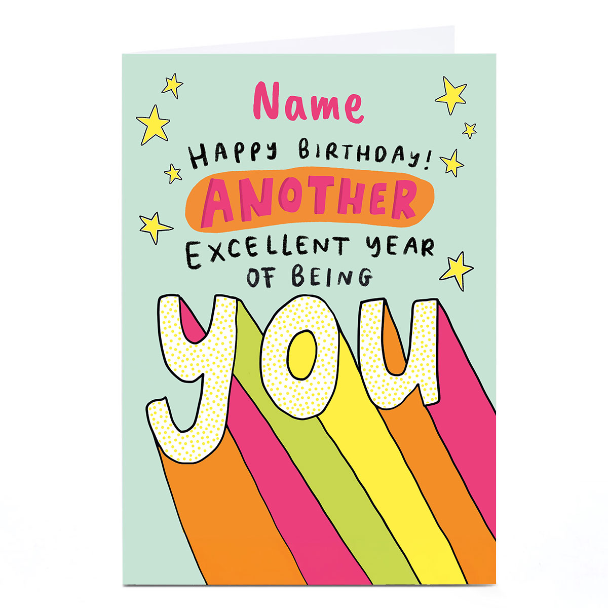Personalised Birthday Card - Another Excellent Year of Being You
