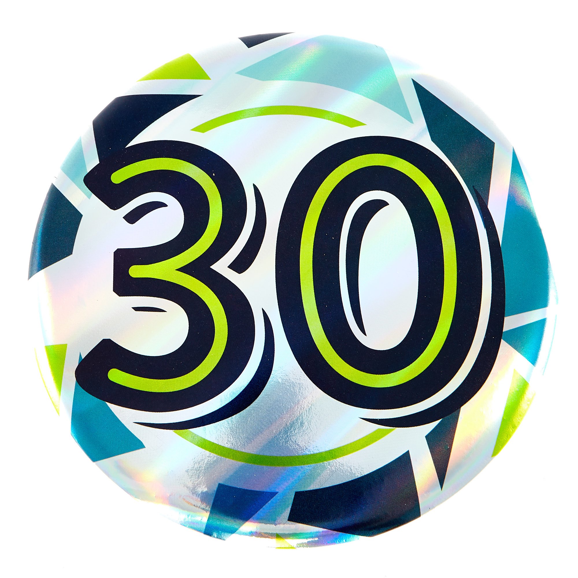 Giant 30th Birthday Badge - Blue