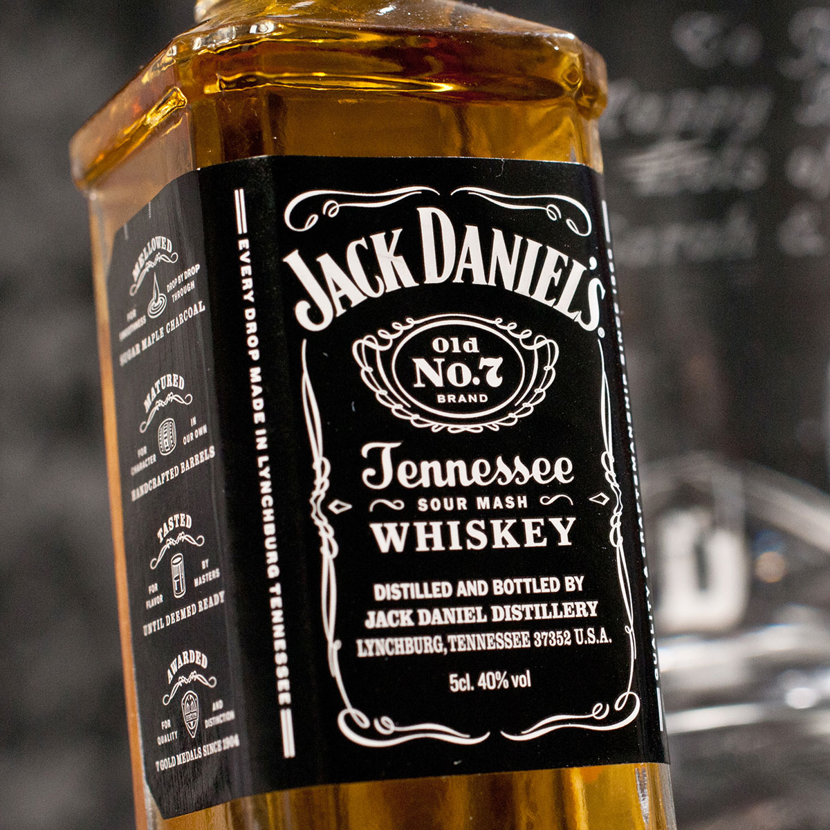 Engraved Crystal Whisky Tumbler & Jack Daniels Gift Set