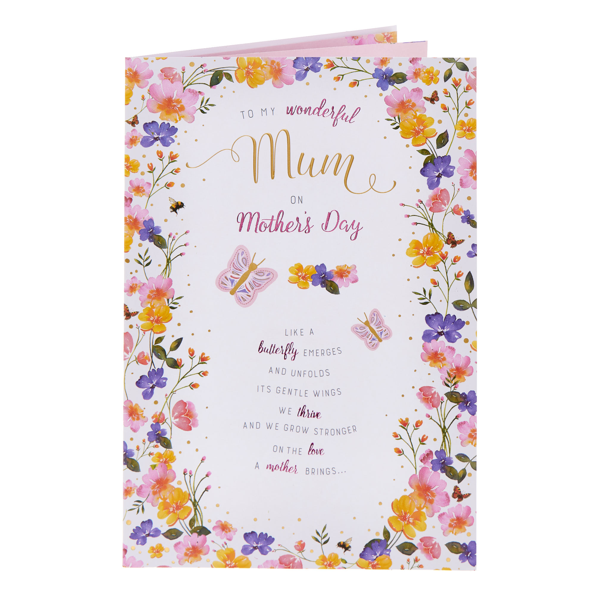 Buy Mum Bright Floral Edge Mother's Day Card for GBP 1.99 Card Factory UK