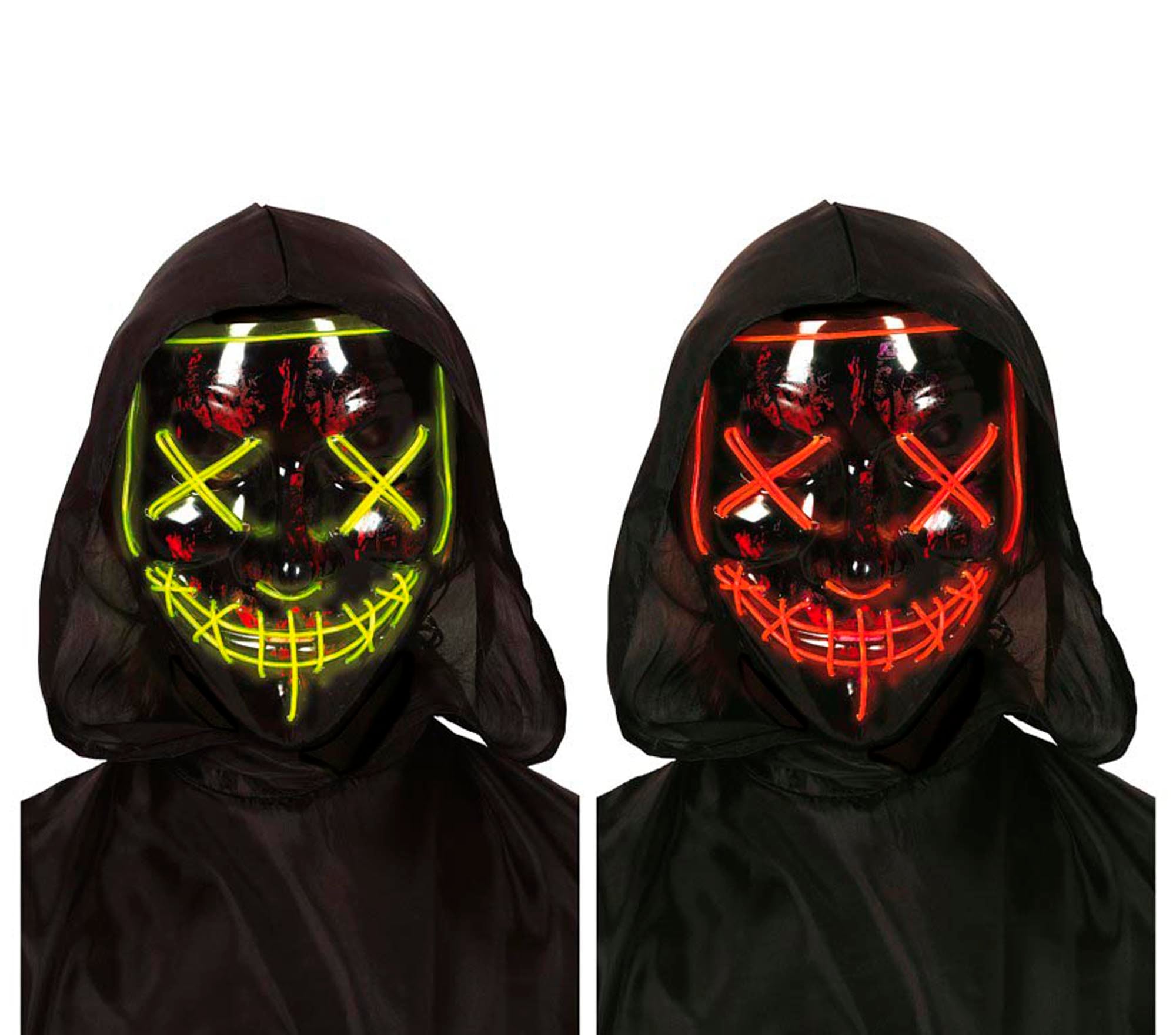 Fancy Dress Black Mask With Assorted Lights
