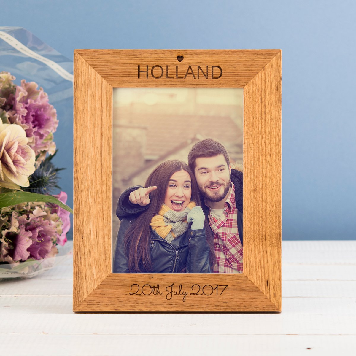 Engraved Wooden Photo Frame - Our Memories