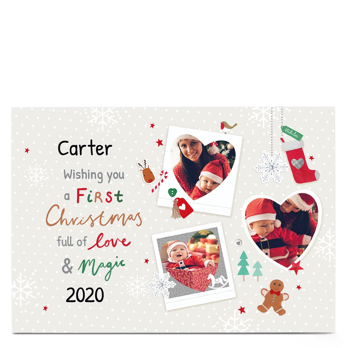 Personalised Christmas Photo Card - First Christmas 