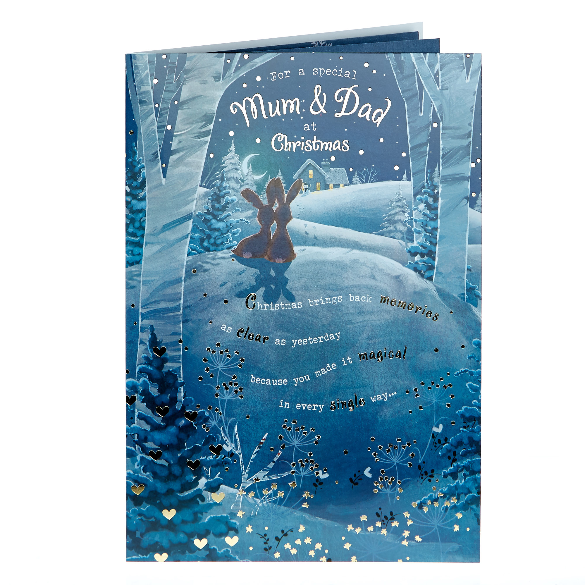 Christmas Card - Mum & Dad Rabbits 