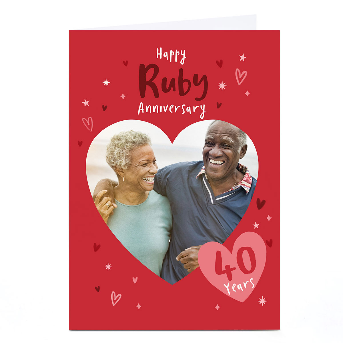 Personalised Anniversary Photo Card - Ruby Anniversary
