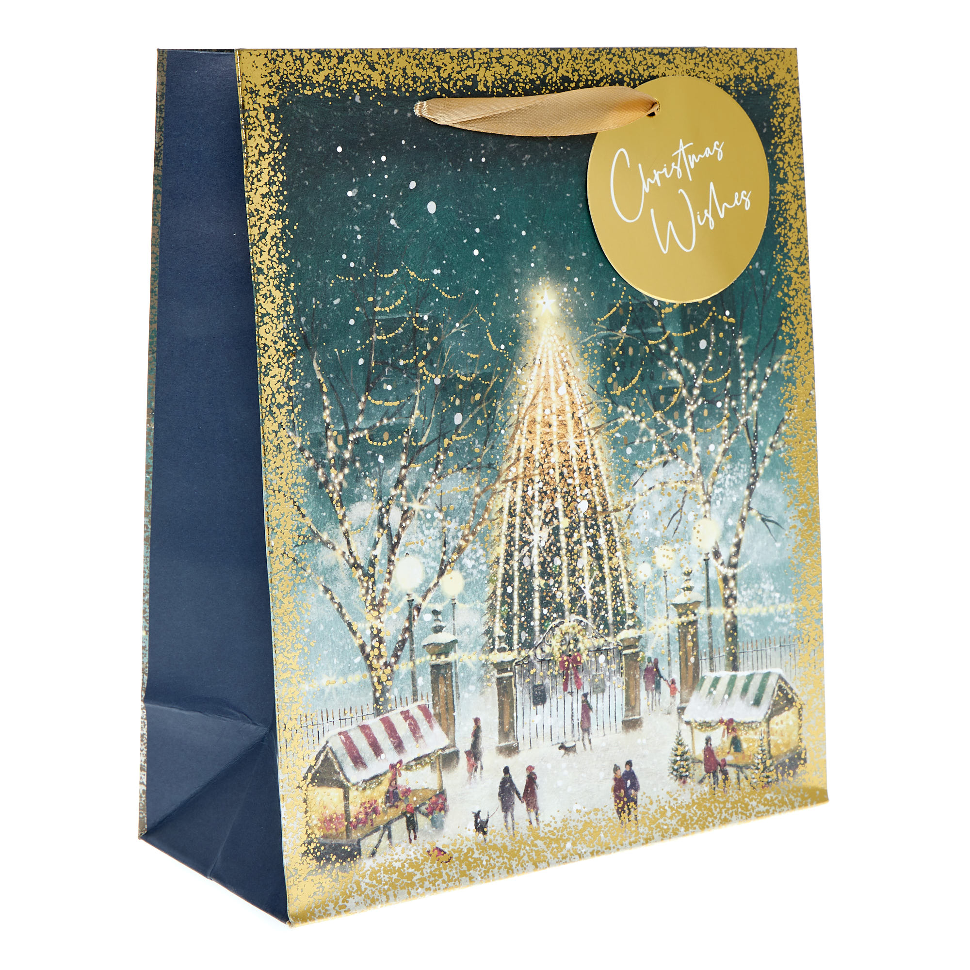 Medium Portrait Winter Scene Gift Bag