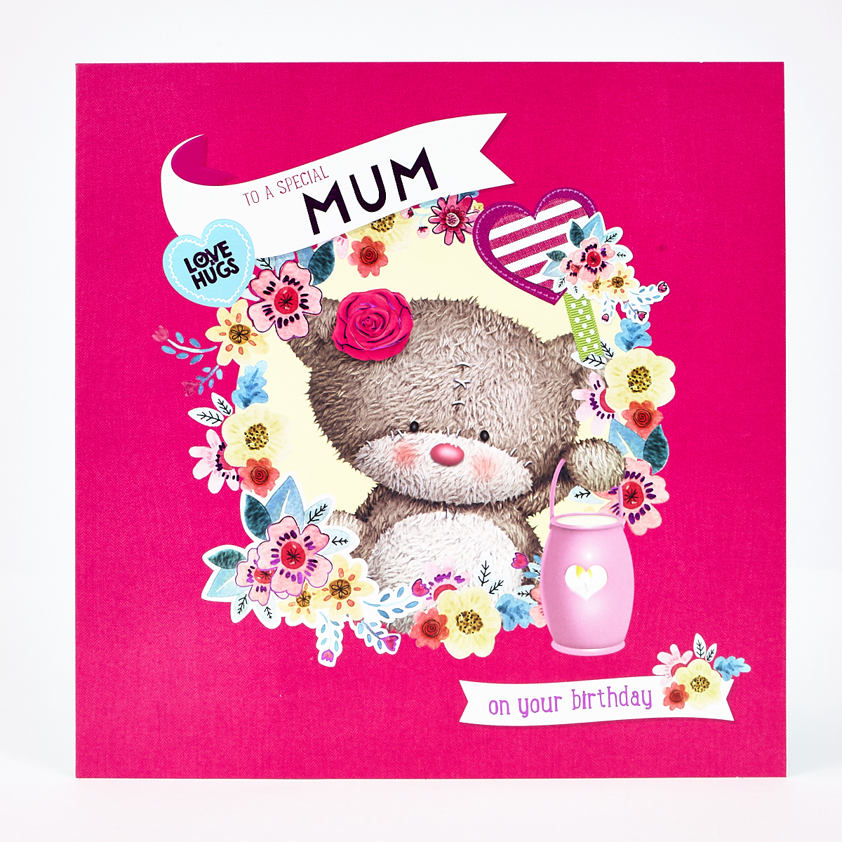 Platinum Collection Birthday Card - Hugs Mum On Your Birthday