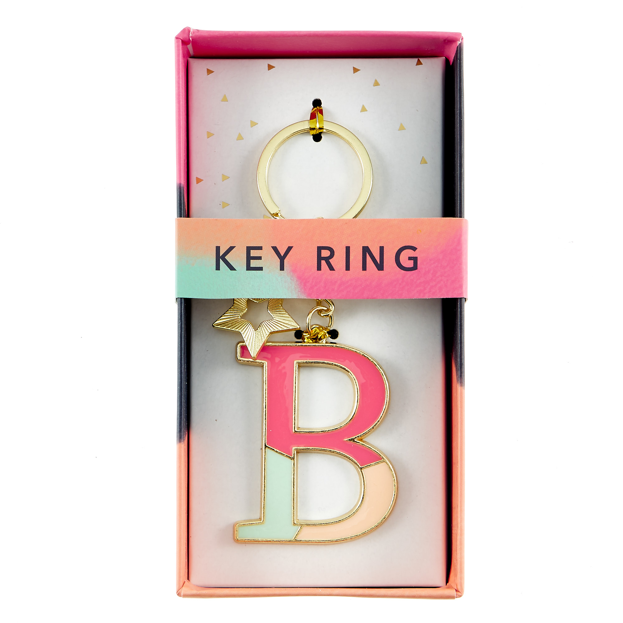 Letter B Alphabet Keyring