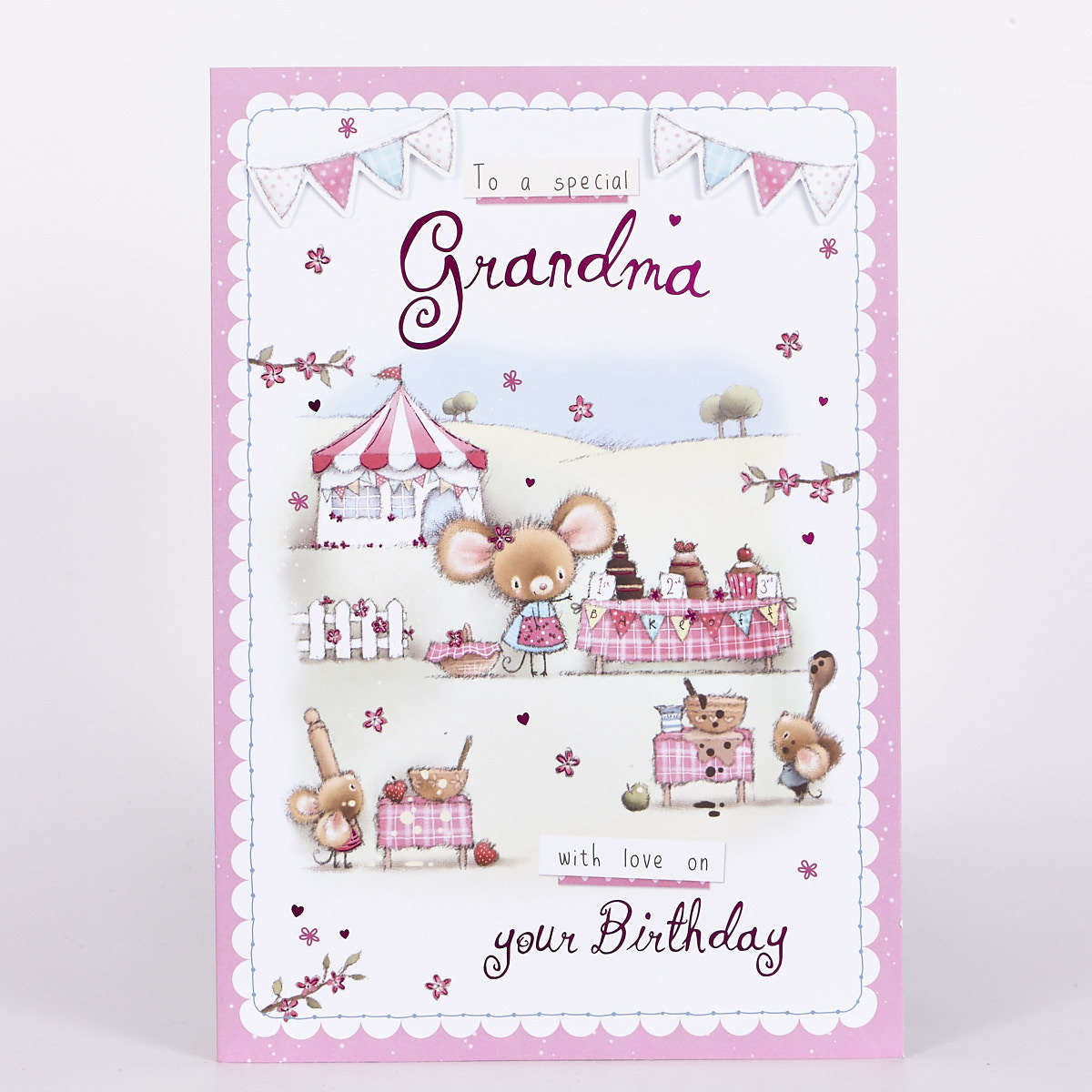 Signature Collection Birthday Card - Grandma Mouse Bake Off