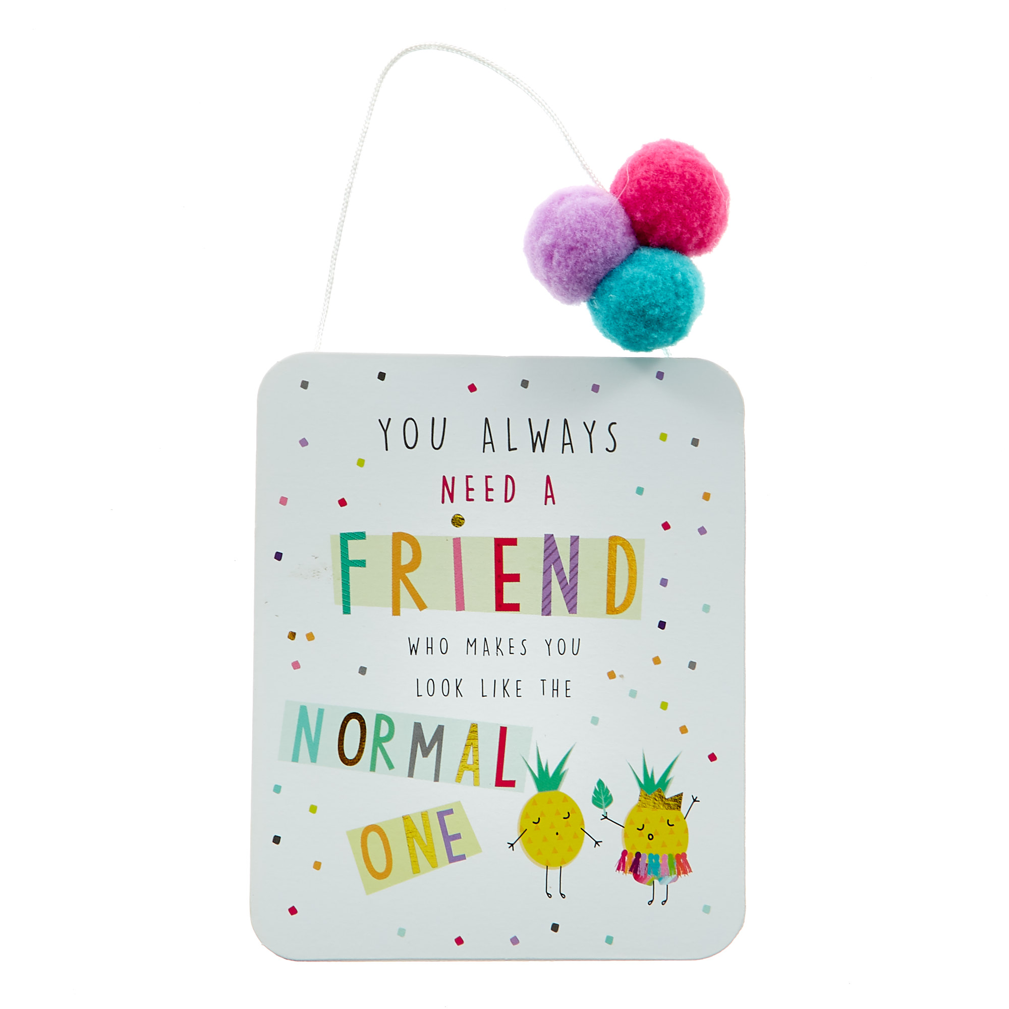Hanging Plaque - You Always Need A Friend...