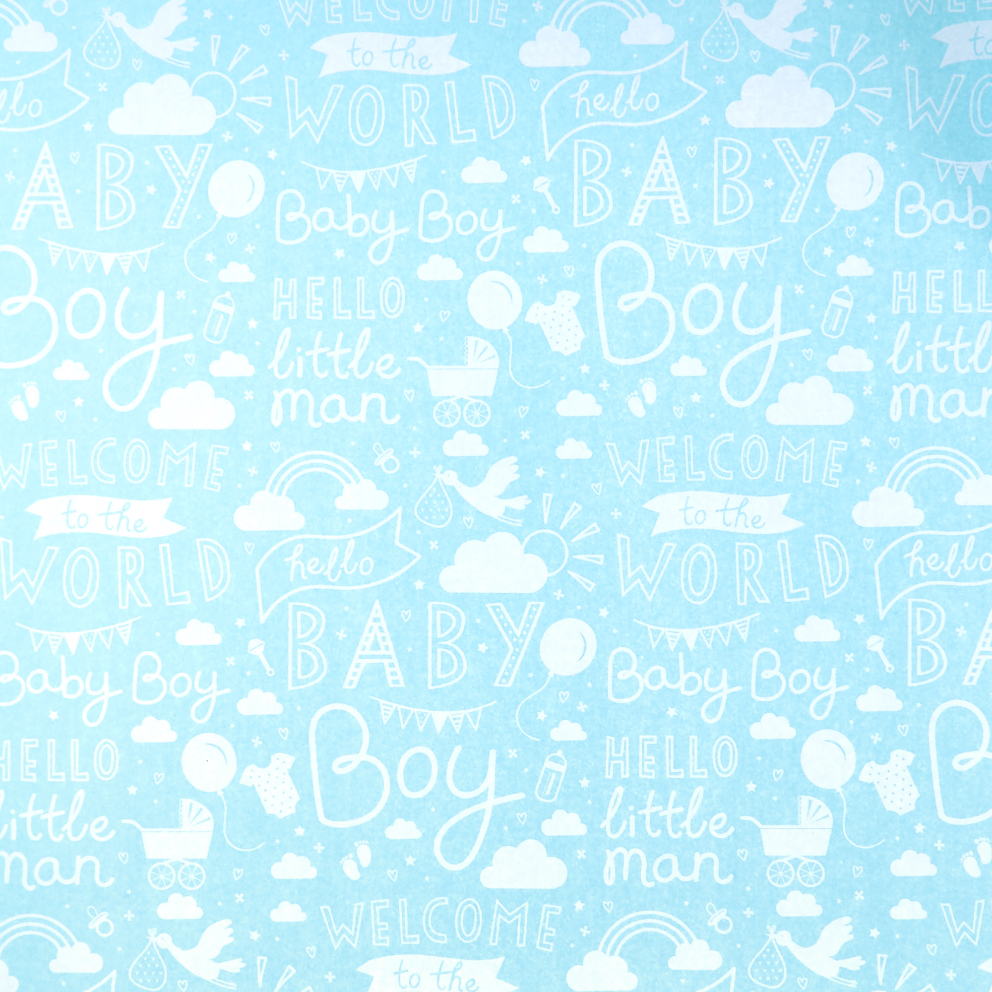 Baby Boy Wrapping Paper - 1 Sheet