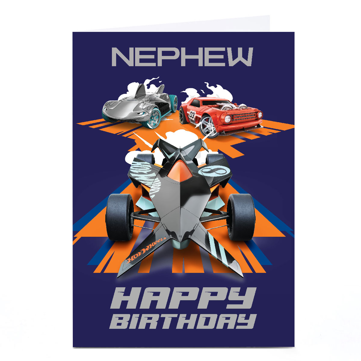 Personalised Birthday Card - Hot Wheels Nephew