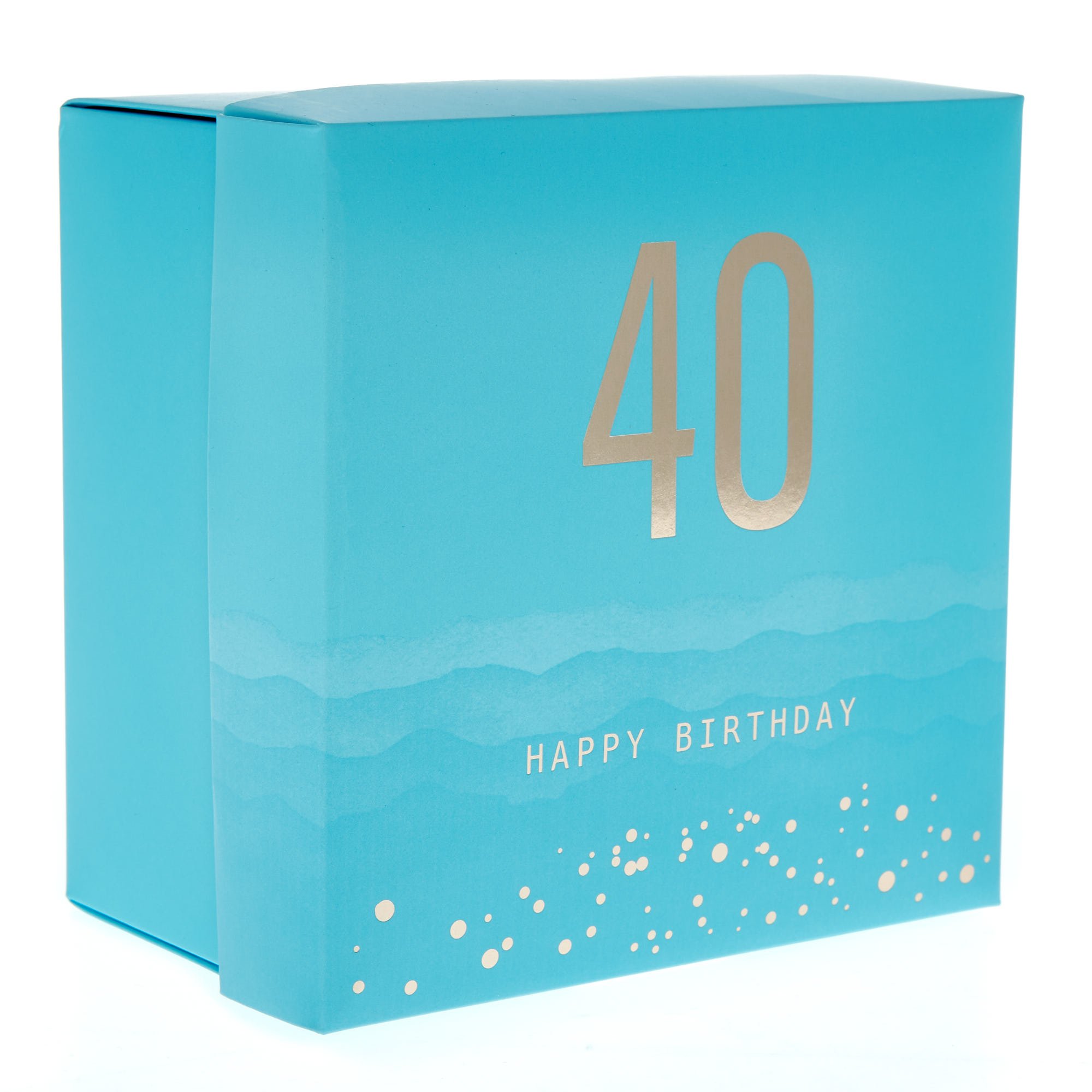 Blue & Gold 40th Birthday Mug in a Box