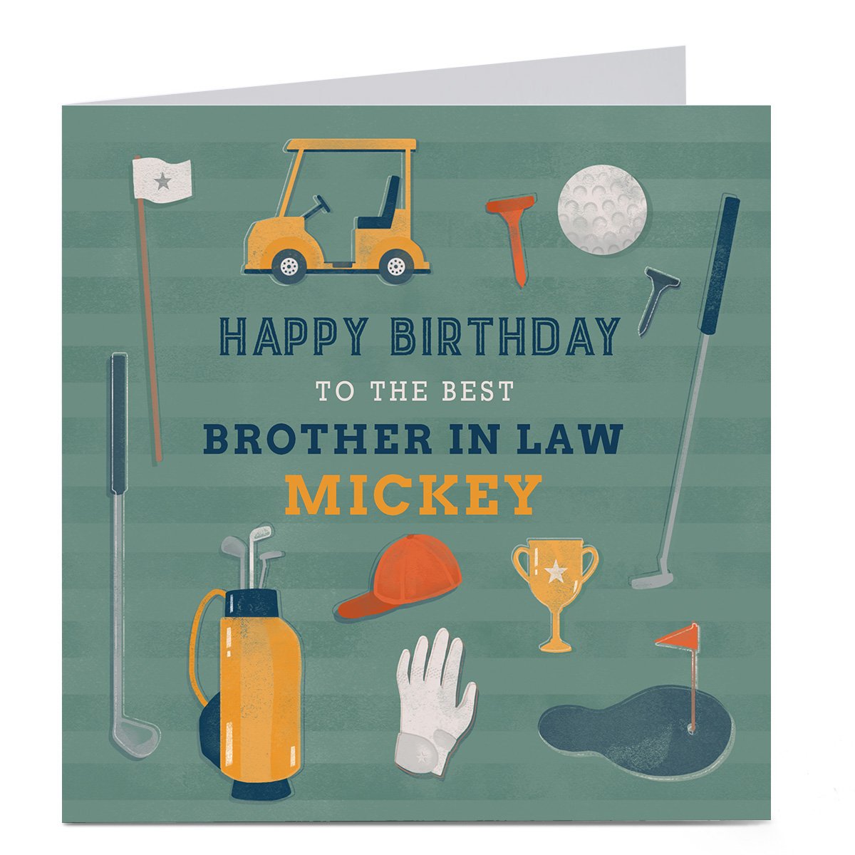 Personalised Birthday Card - Golf Equipment