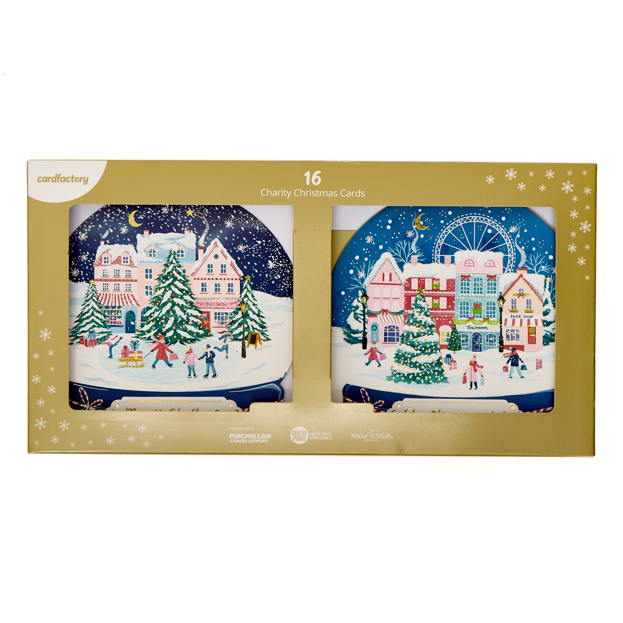16 Snow Globe Charity Christmas Cards - 2 Designs