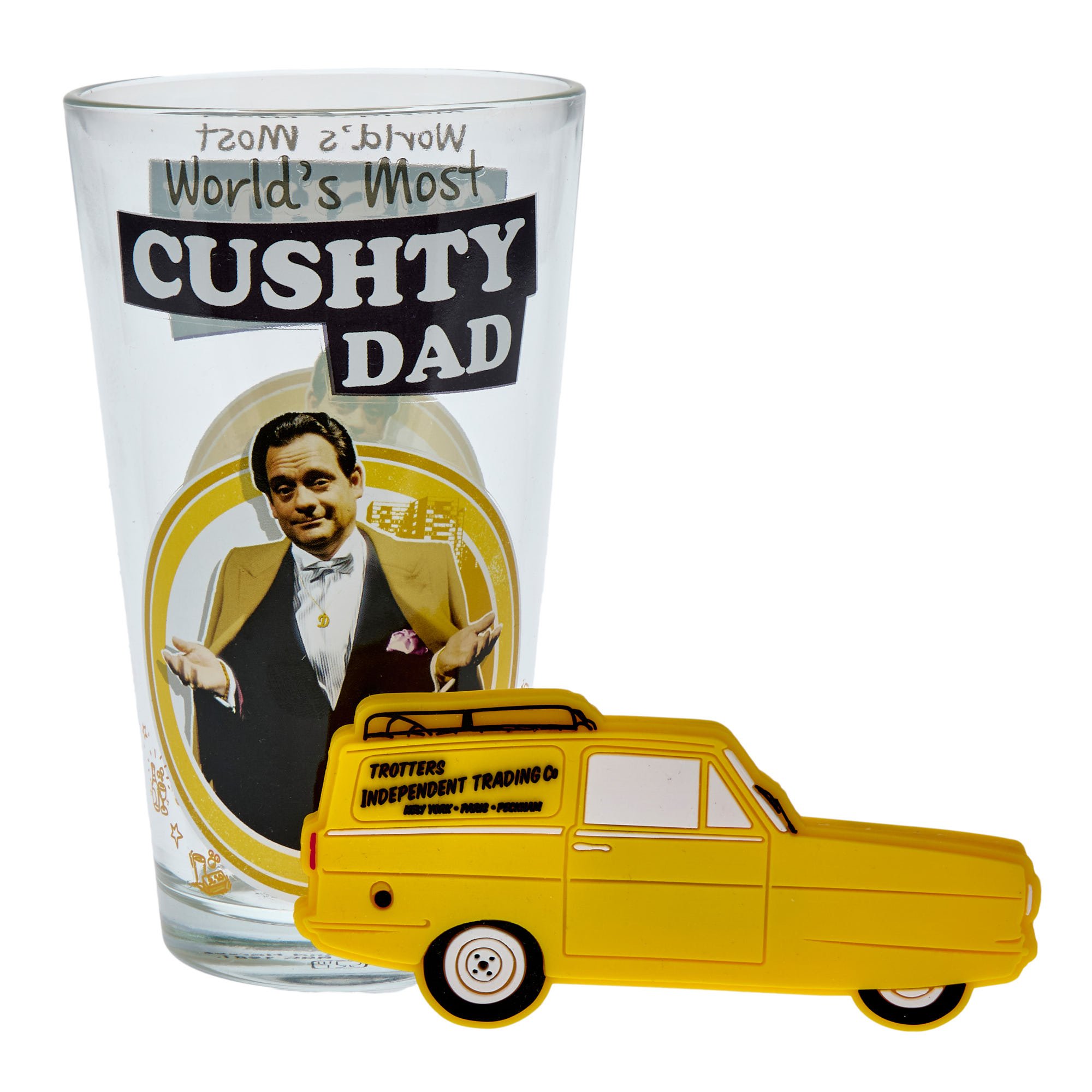 Only Fools & Horses Cushty Dad Glass Tumbler & Bottle Opener