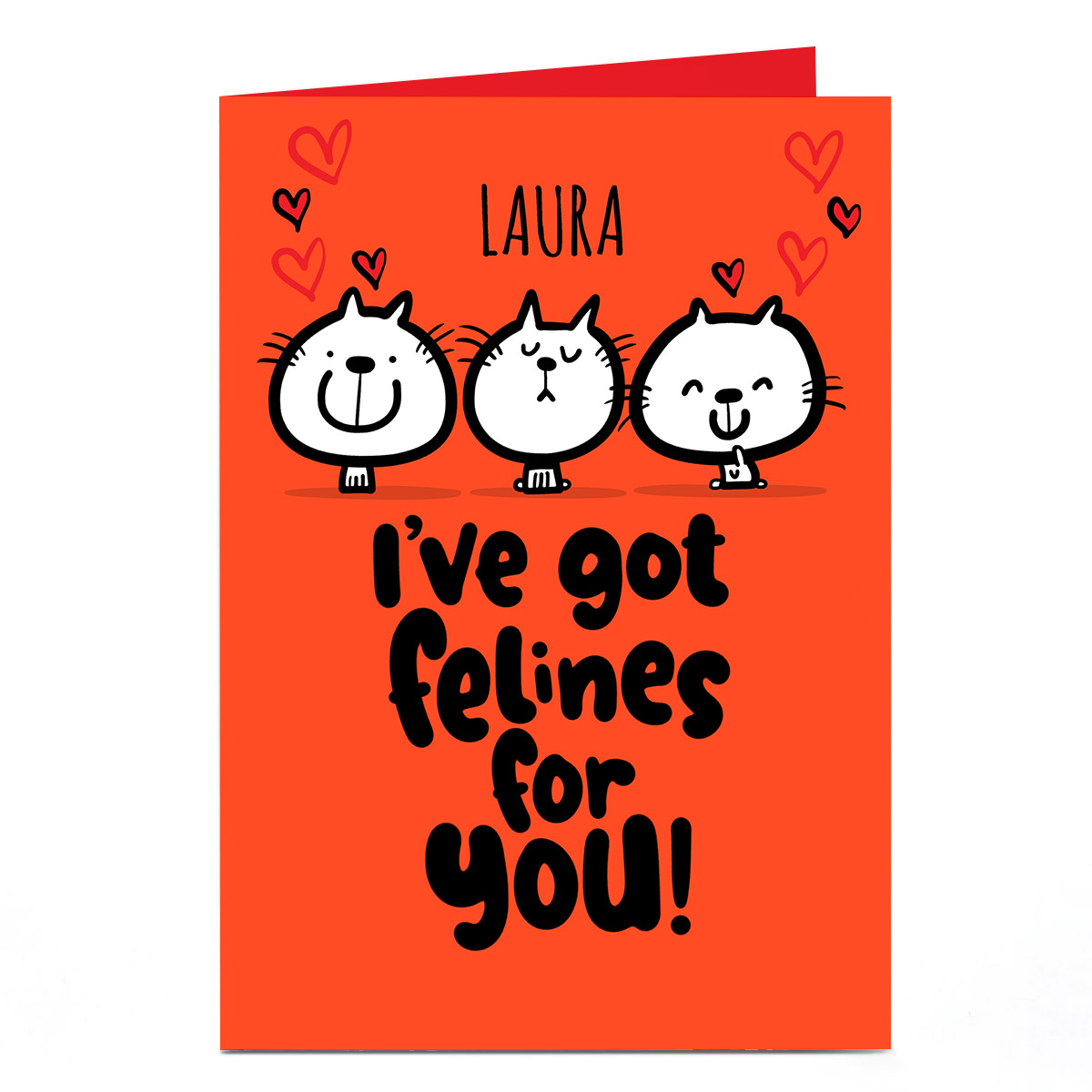 Personalised Fruitloops Valentine's Day Card - Felines for You!
