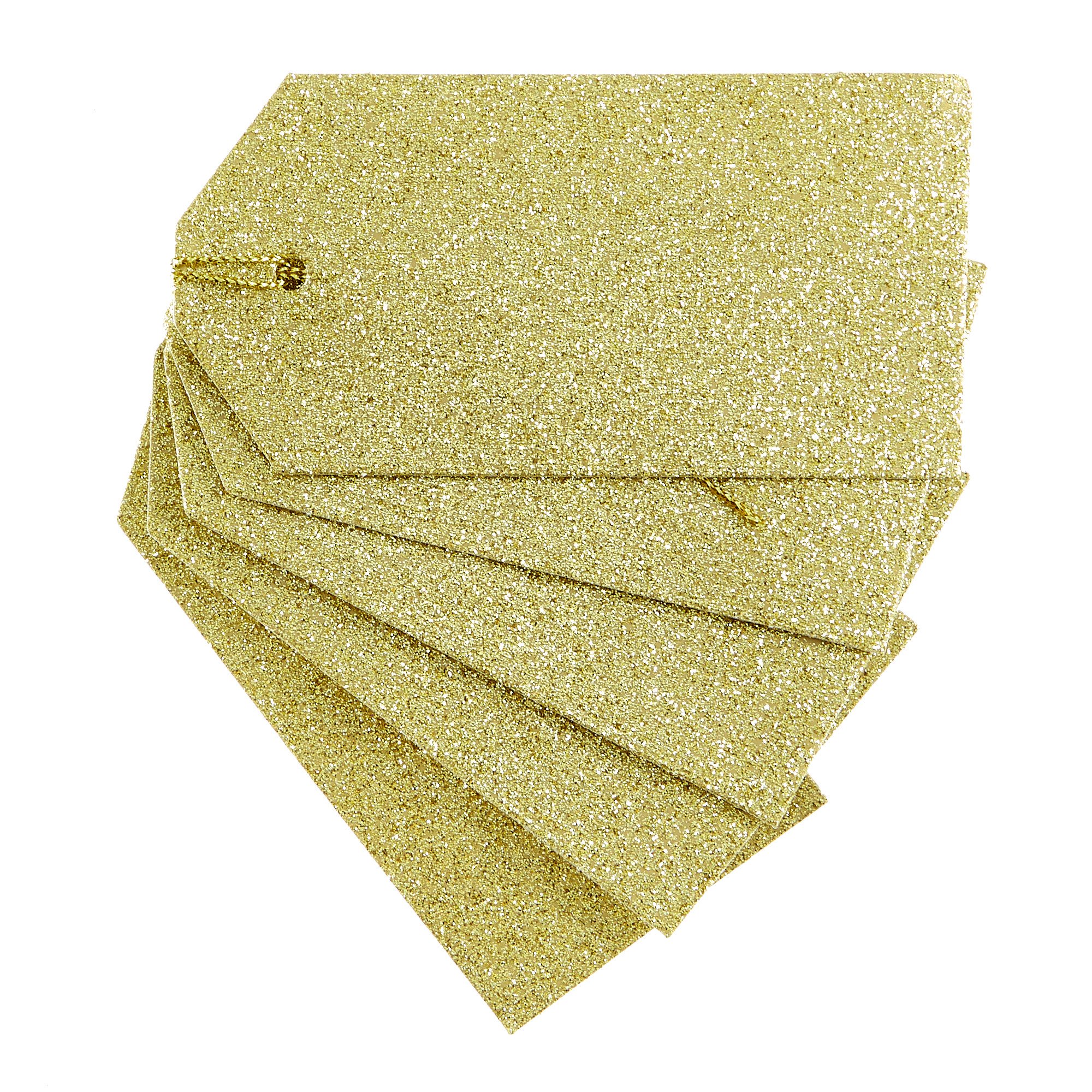 Gold Glitter Gift Tags - Pack Of 10