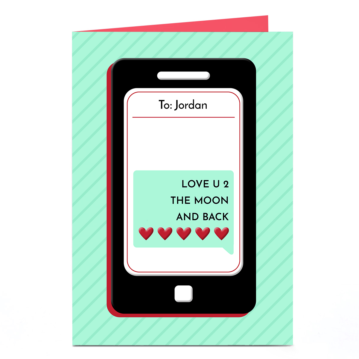 Personalised Valentine's Day Card - iPhone Message