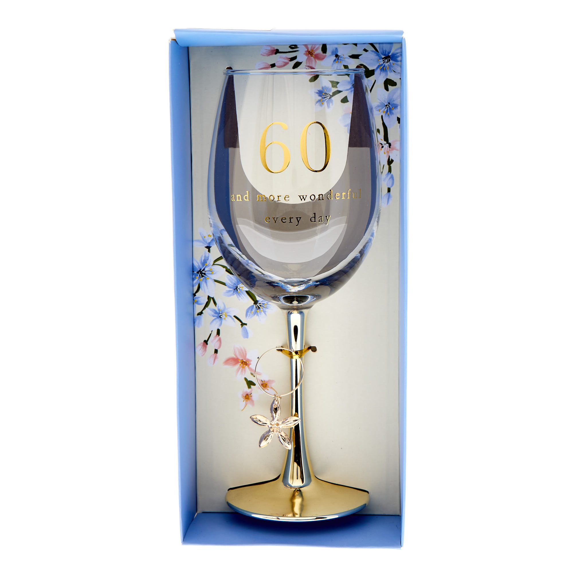 60th Birthday Wine Glass