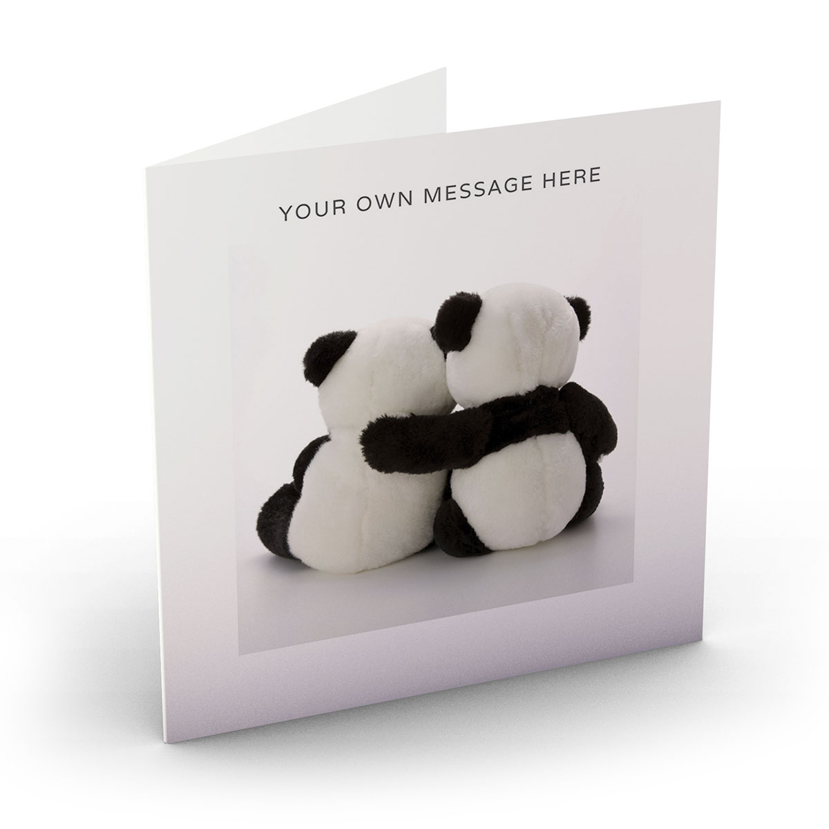 Personalised Card - Cuddling Pandas