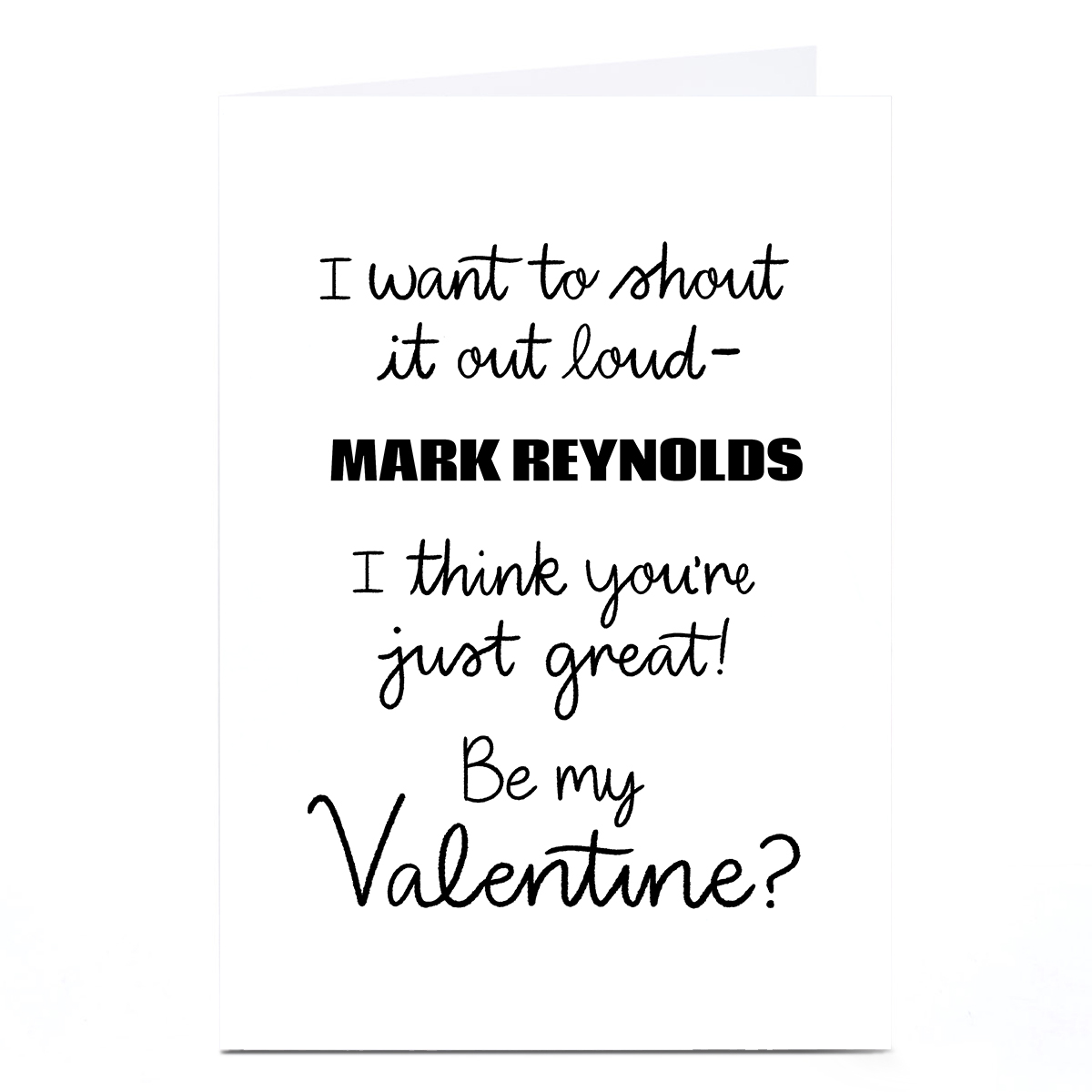 Personalised Valentine's Day Card - Be My Valentine?