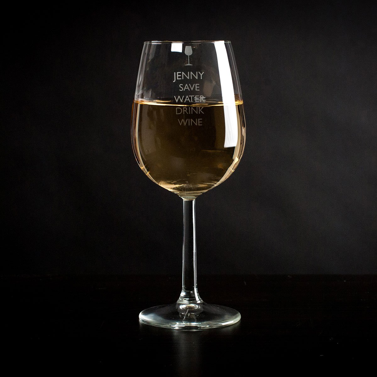 Personalised Save Water Wine Glass