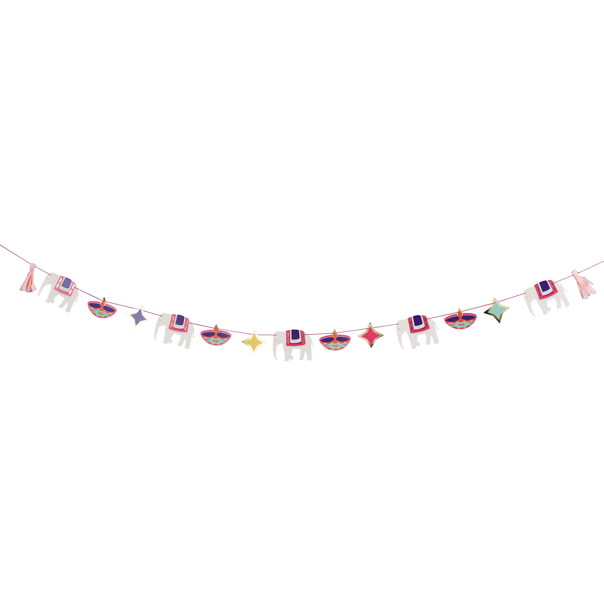 Diwali Tissue Tassel Card Garland 2.5m