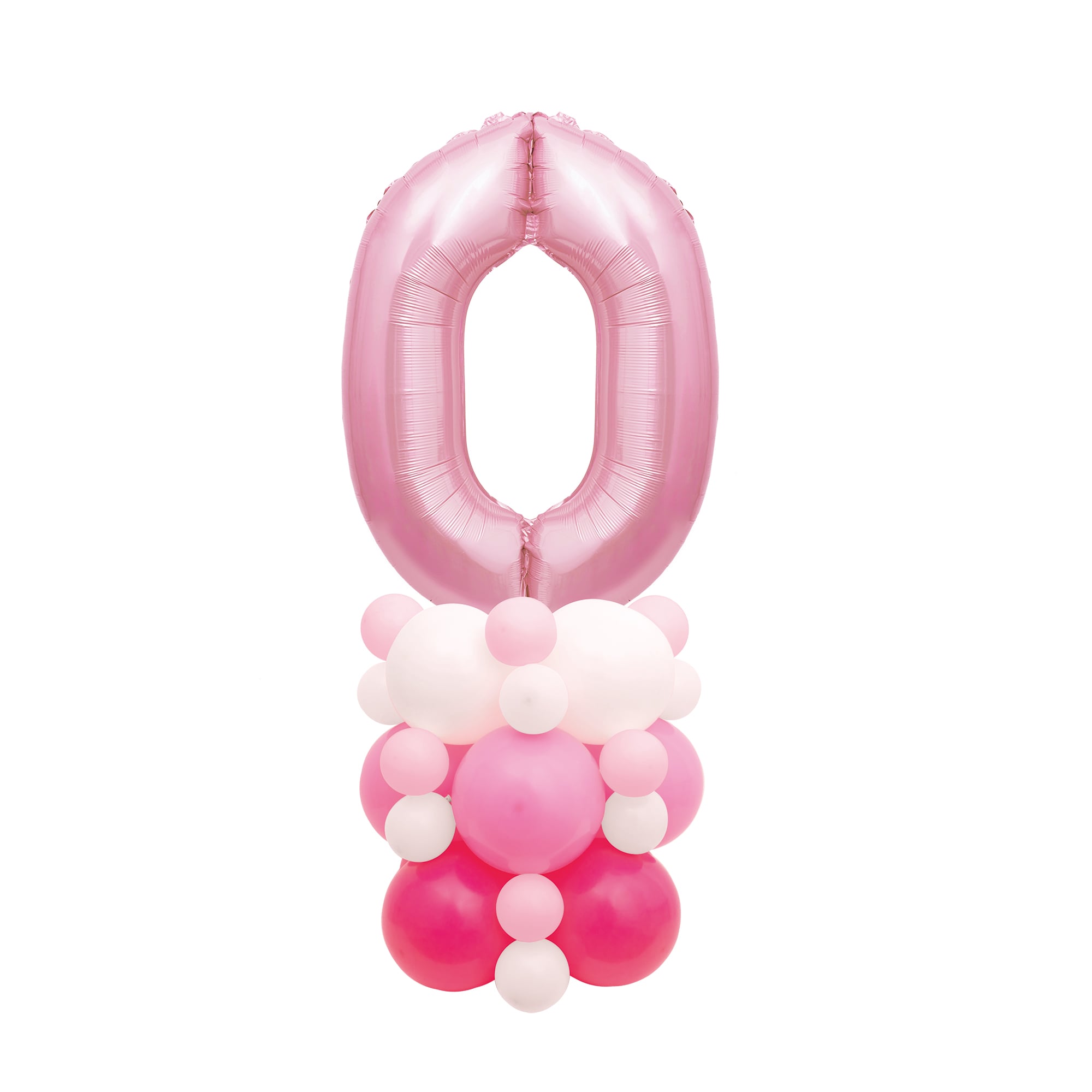 Pink 51-Inch Age 0 Air-Fill Balloon Stack Set