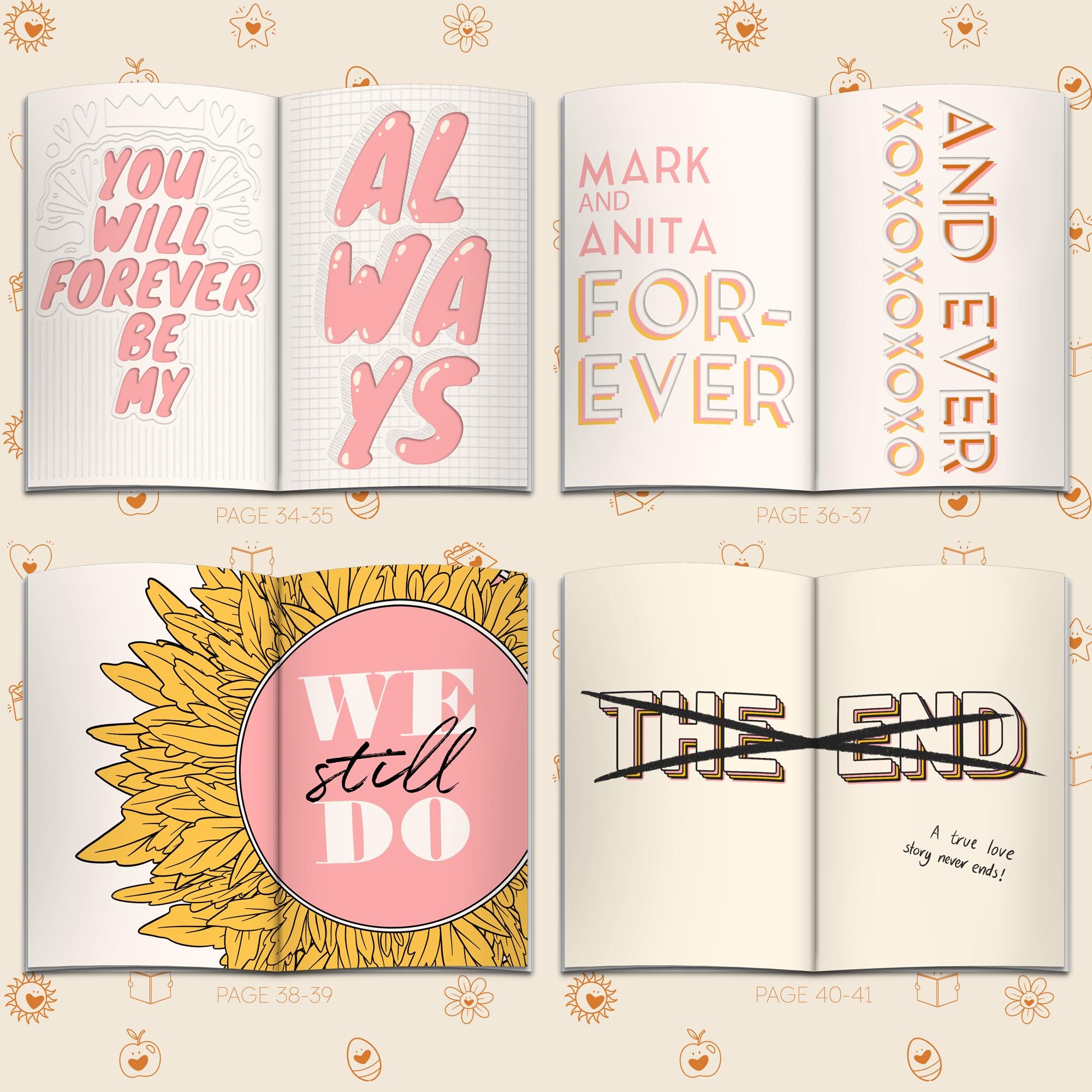 Personalised First Wedding Anniversary Book 