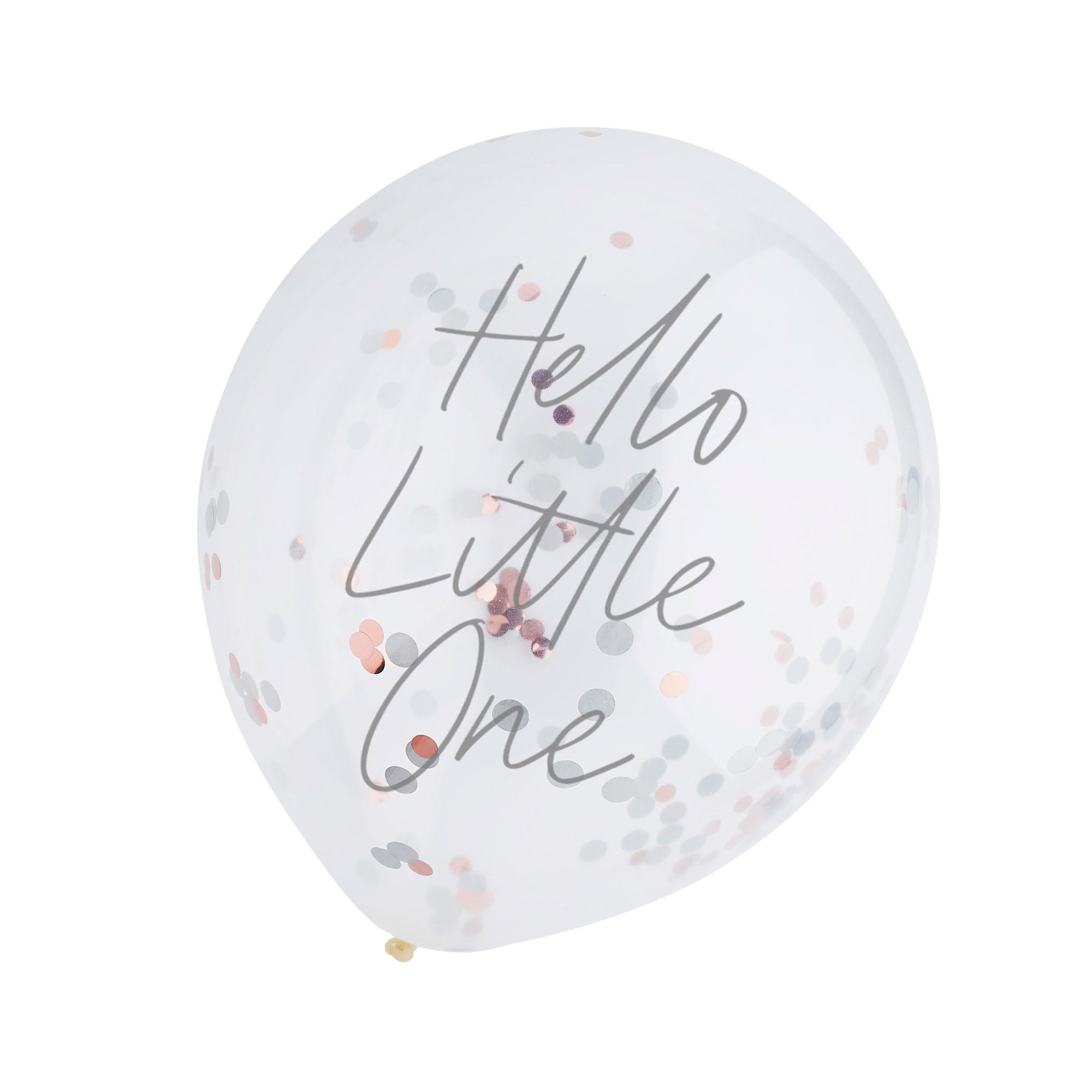 Hello Little One Confetti 12-Inch Latex Balloons - Pack of 5