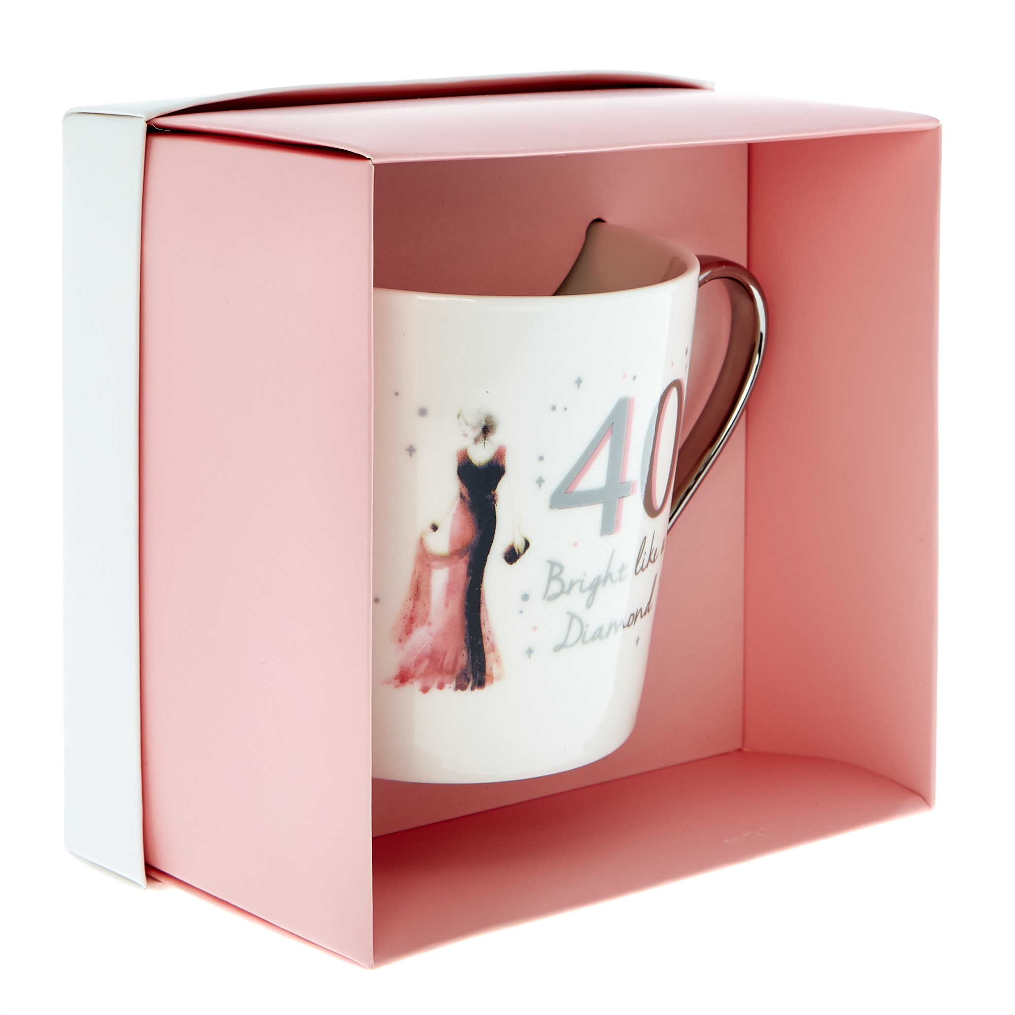 40th Birthday Mug In A Box - Bright Like A Diamond