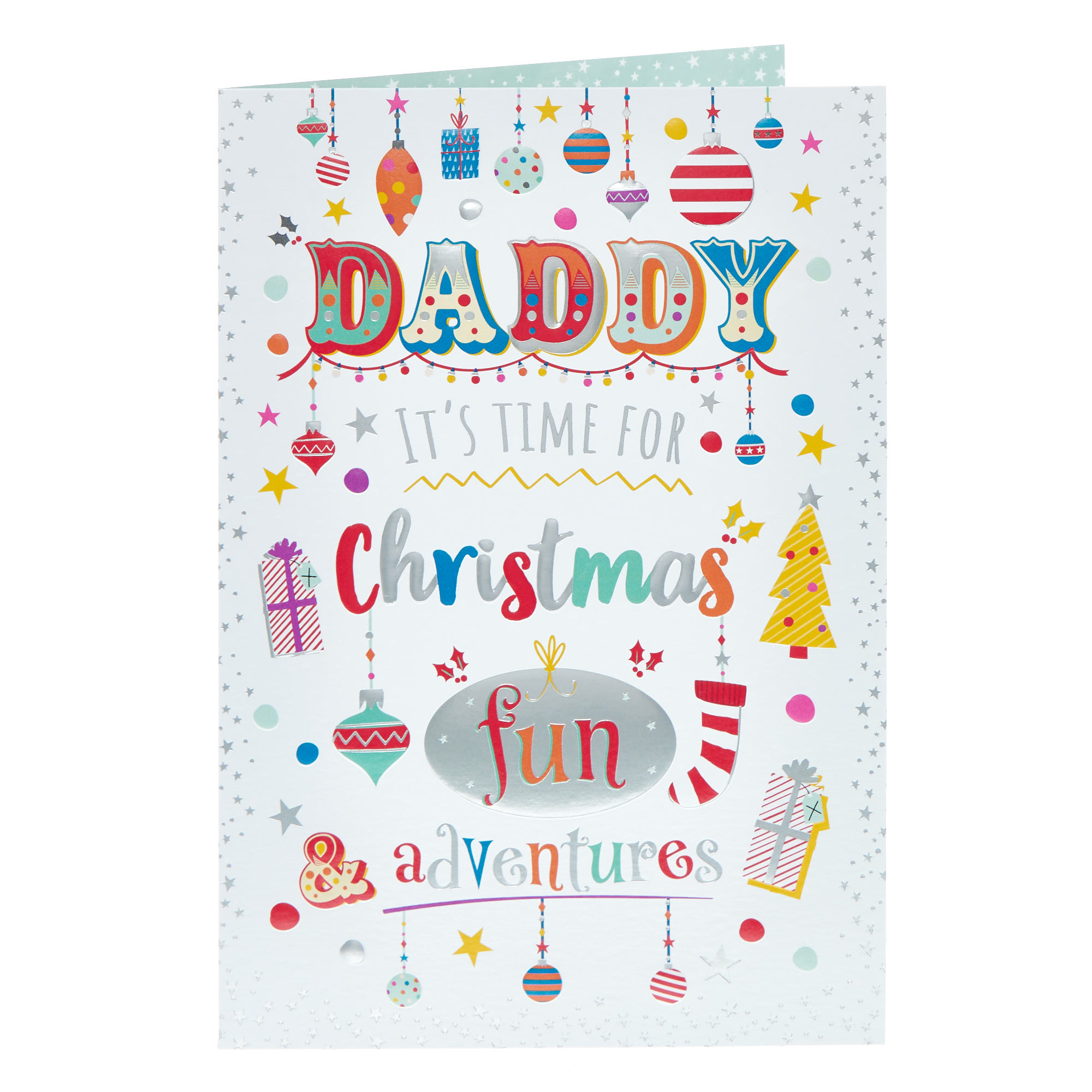 Daddy Baubles & Text Christmas Card