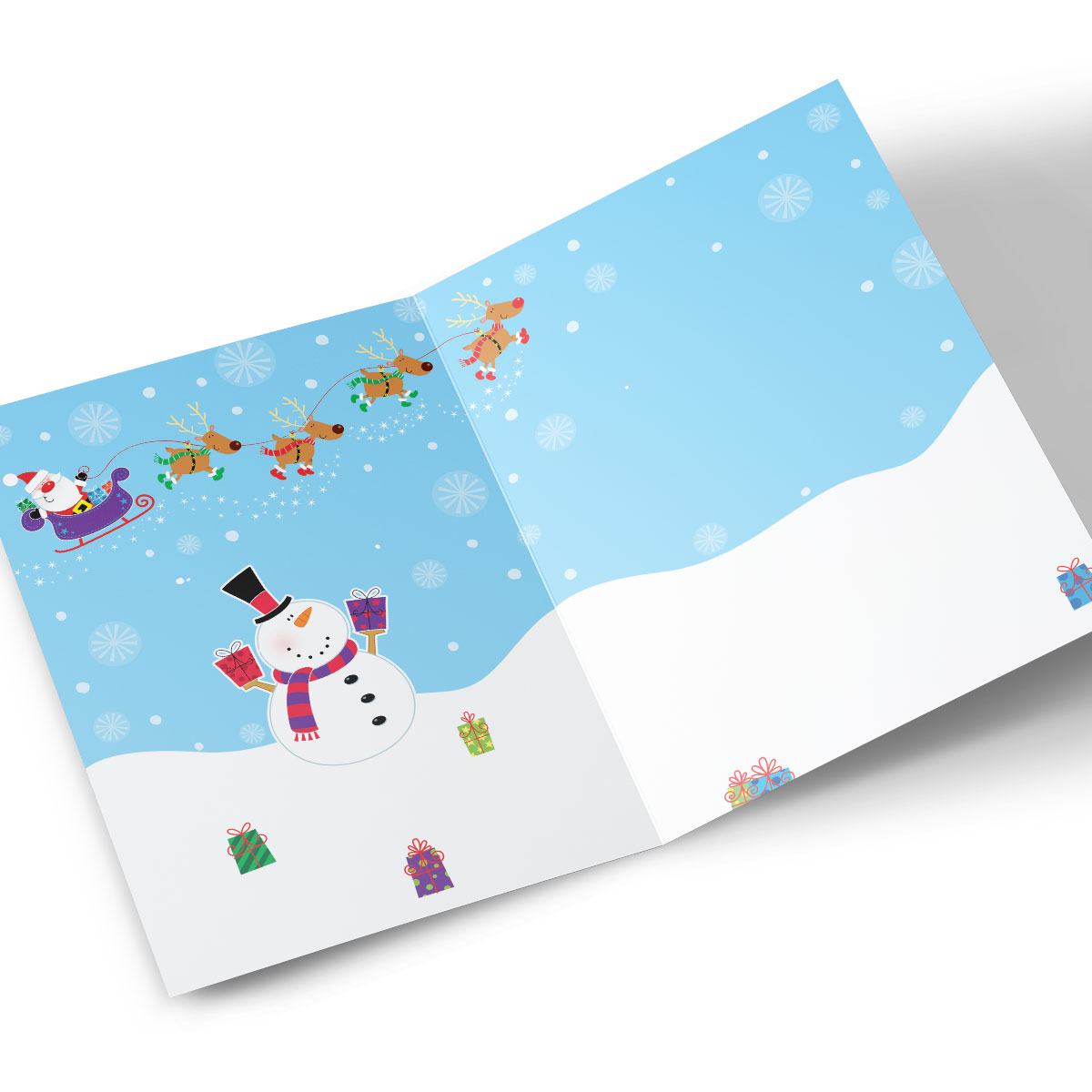 Personalised Christmas Card - Ho Ho Ho, Santa's Sleigh