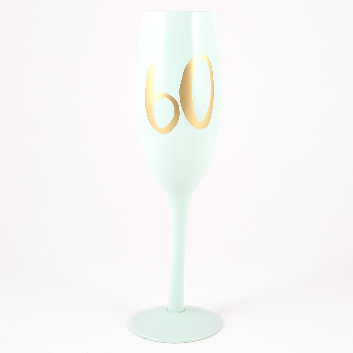 60th Birthday Large Mint Green Champagne Flute