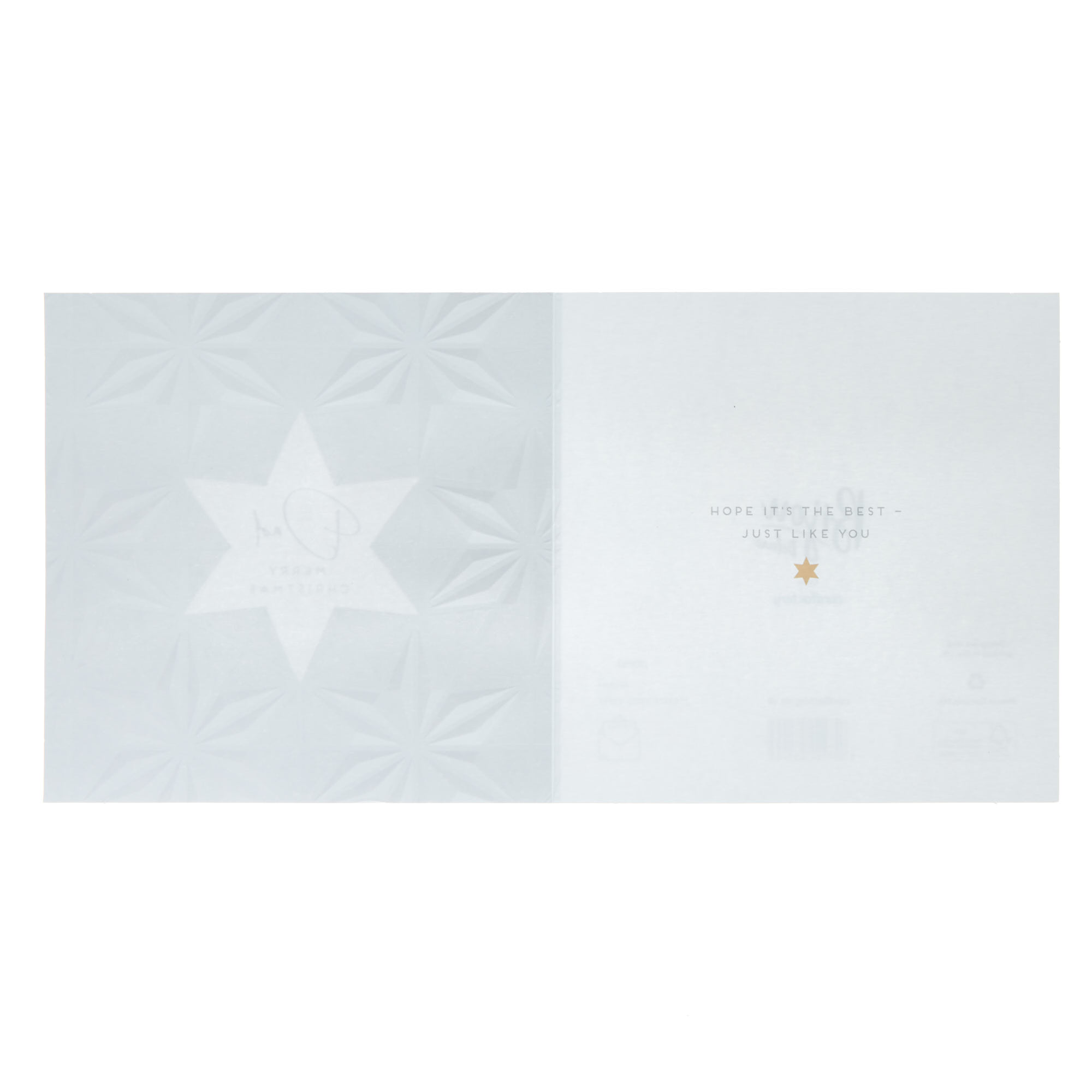 Dad Metallic Star Print Christmas Card