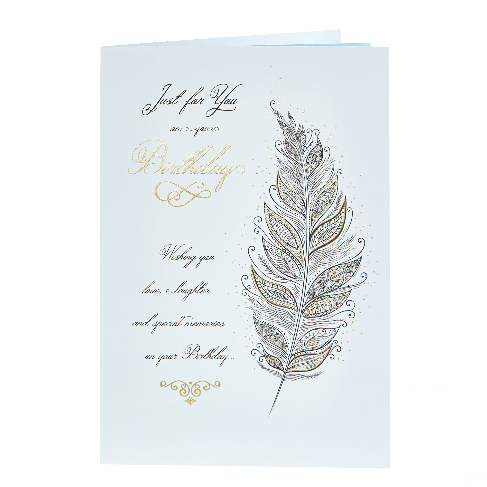 Birthday Card - Just For You Feather