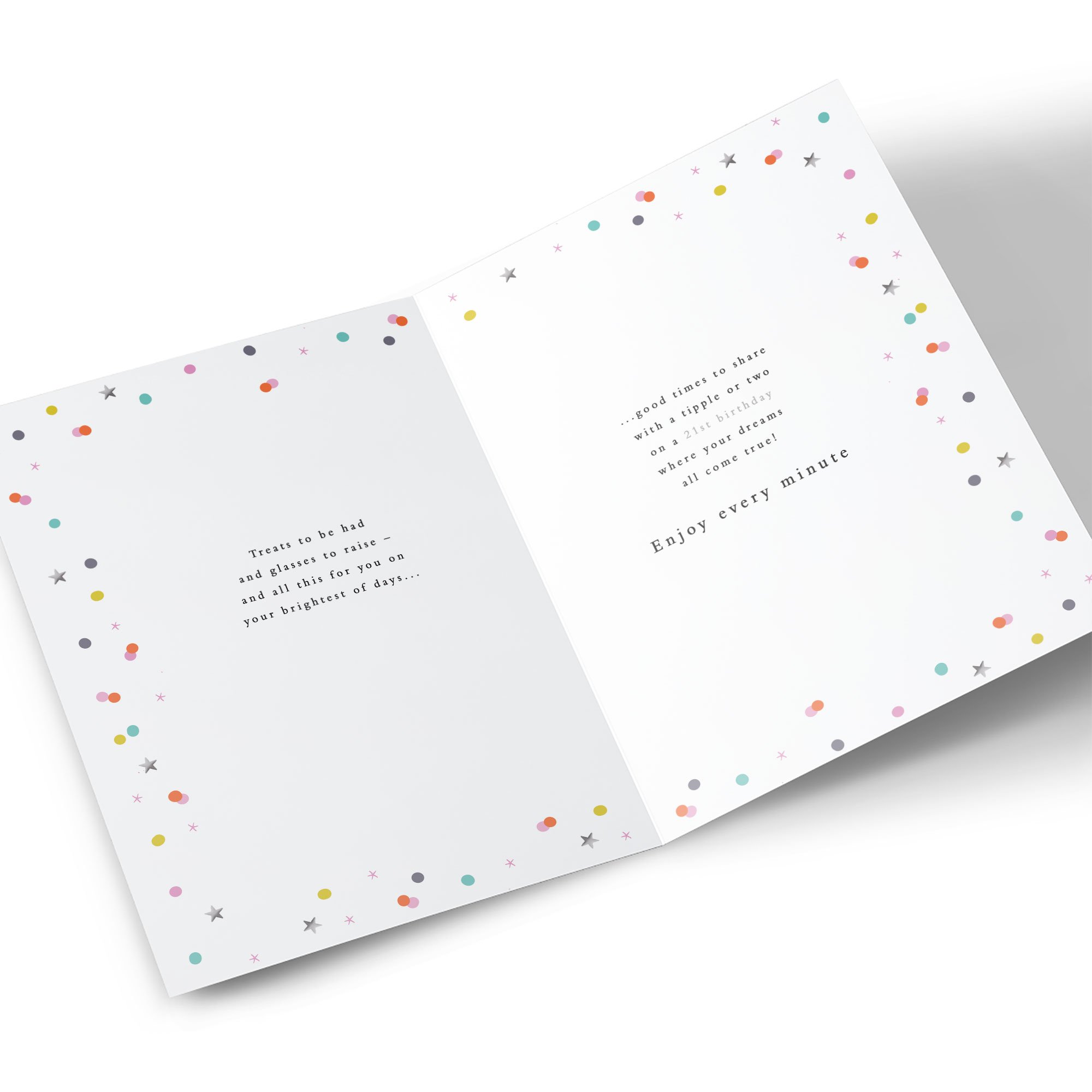 21st Birthday Card - Floral Fabulous Cake