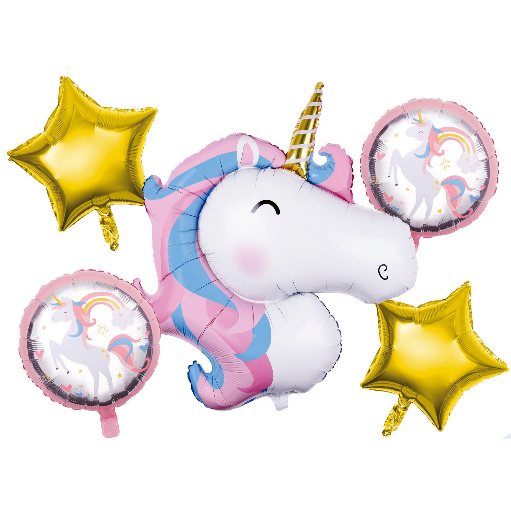 Magical Unicorn Helium Balloon Bouquet - Uninflated
