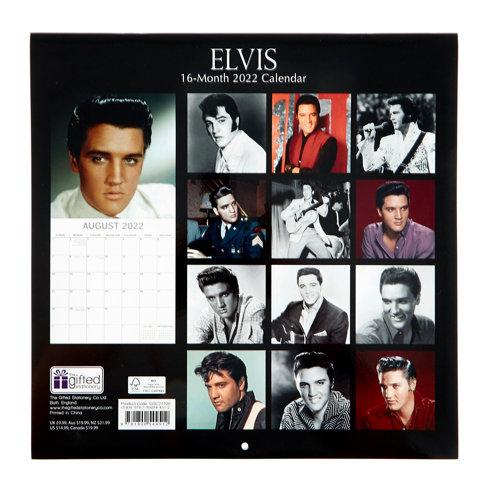 Elvis 16-Month 2022 Calendar