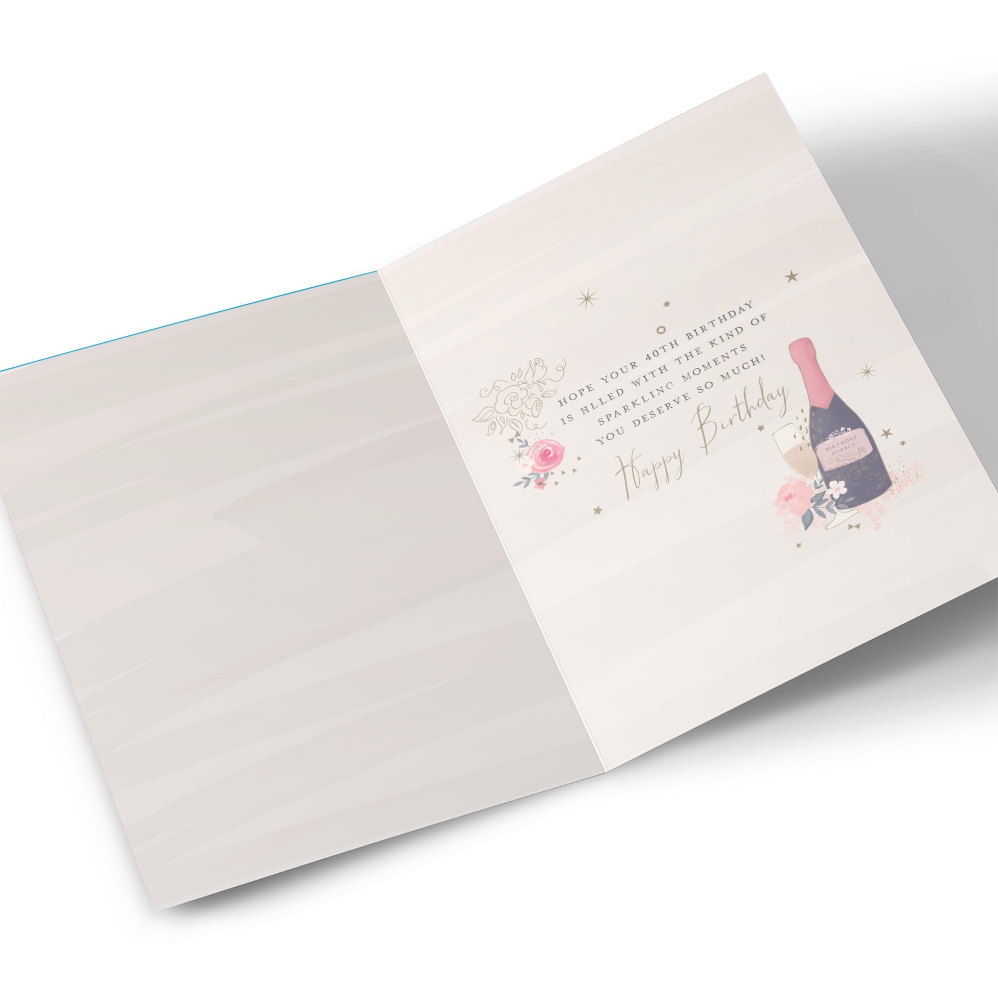 40th Birthday Card - To A Special Daughter Champagne & Cake