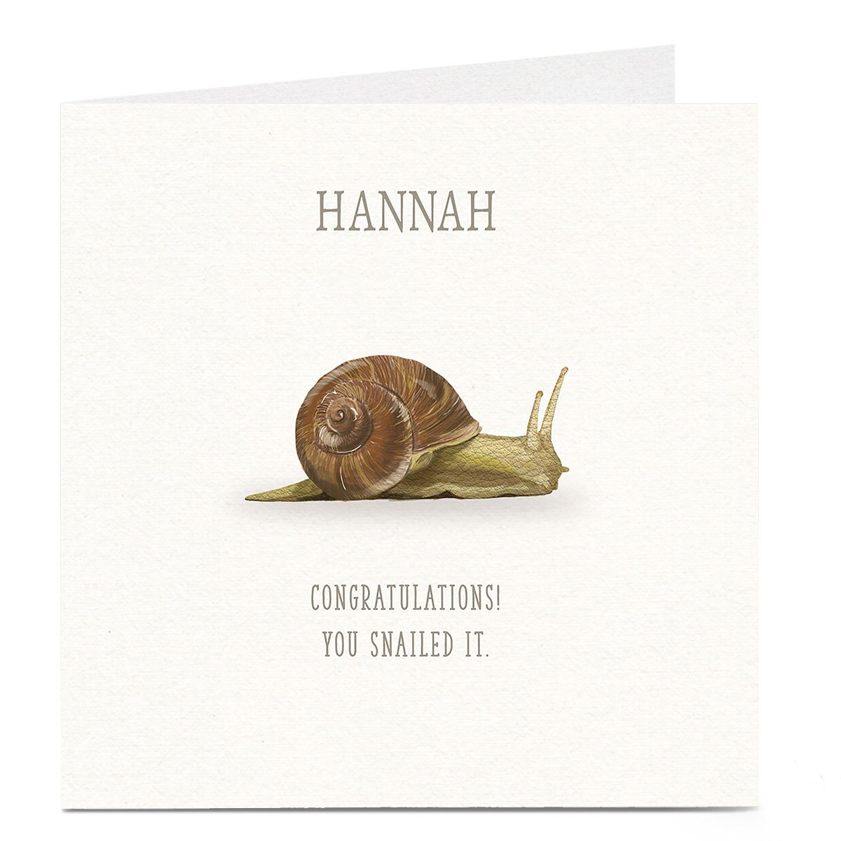 Personalised Congratulations Card - You Snailed It